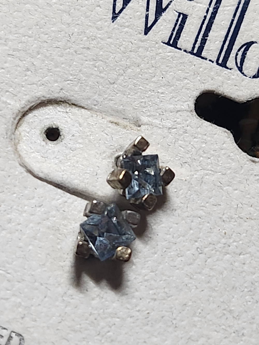 Monet Blue Crystal Faceted Drop Earrings - Picture 7 of 16